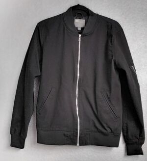 ASOS DESIGN Oversized Bomber Jacket In Black Size M